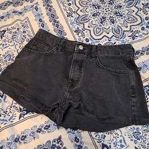Womens Forever 21 black denim shorts size 30